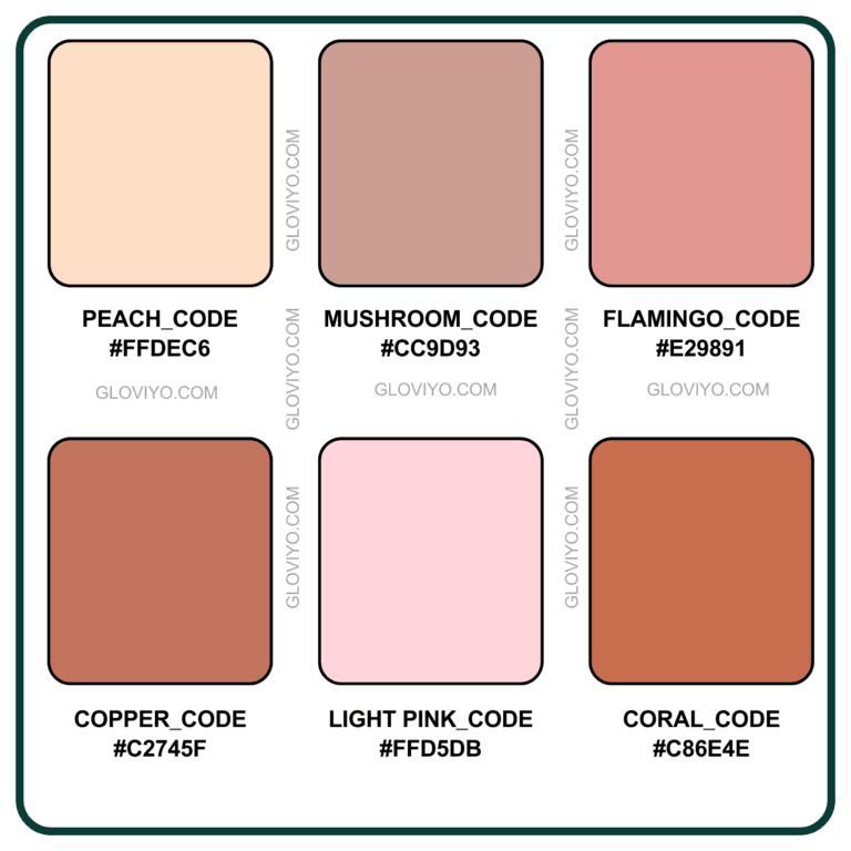 COLOUR REFERENCE CHART _PEACH SHADES