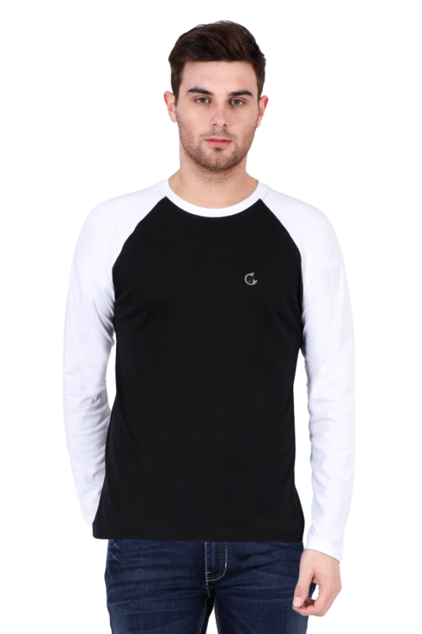 Men Raglan Full Sleeve Plain Tees - Image 2