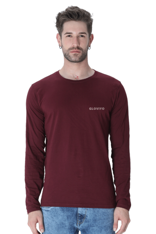 Men Full Sleeve Plain T-shirt - Image 7