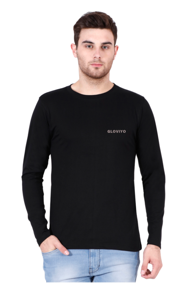 Men Full Sleeve Plain T-shirt - Image 2