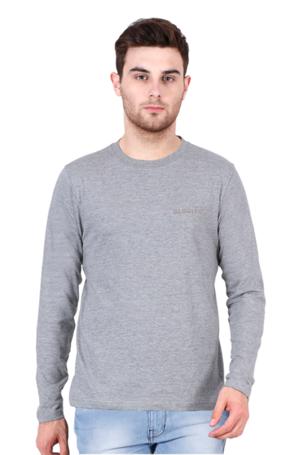 Men Full Sleeve Plain T-shirt - Image 6