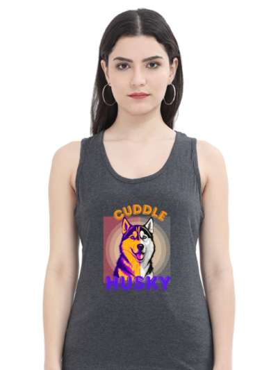Cuddle Husky Women Tanktop_gloviyo_charcoal melange