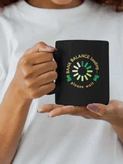 Black Mug_ bank Balance loading