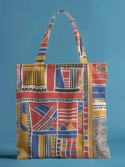 Non Zipper Tote Bag - Collage Mix
