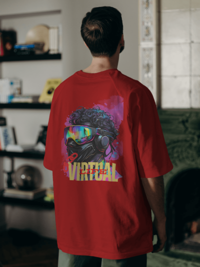 break_virtual_life_tshirt_gloviyo_red