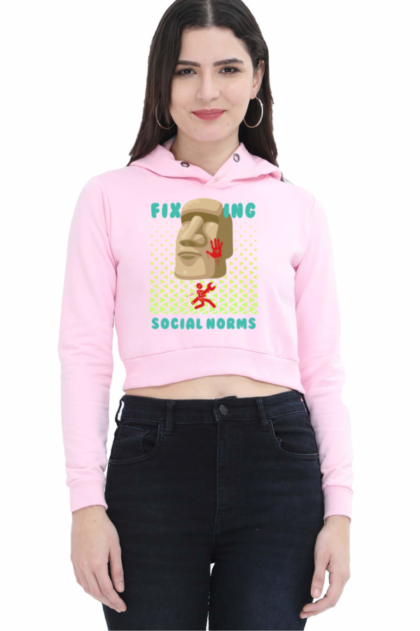 Fix Social Norms Women Cropped Hoodie