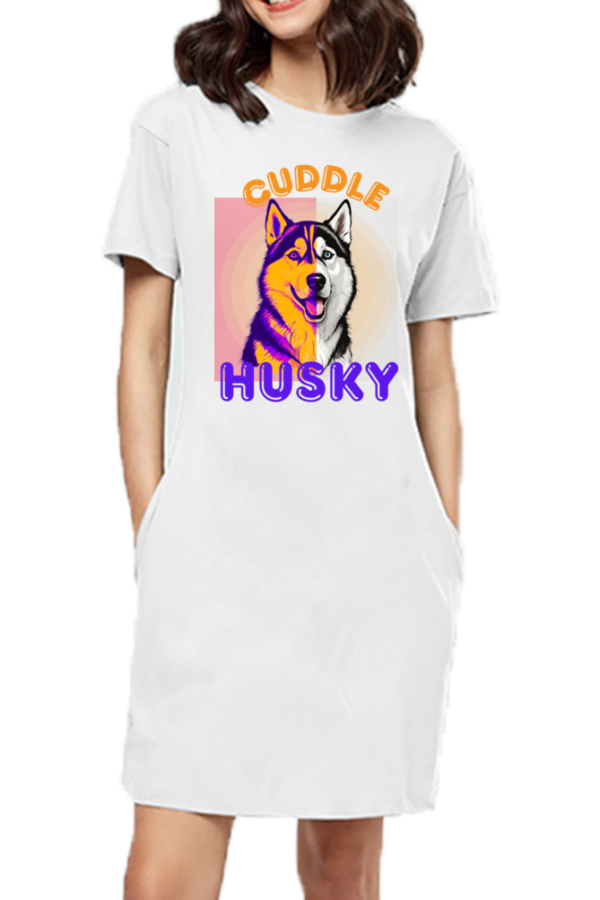 Husky Dusky T-shirt Dress - Image 6