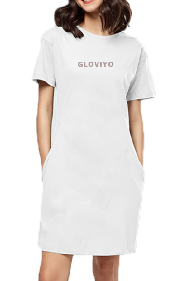 Plain T-shirt Dress - Image 6