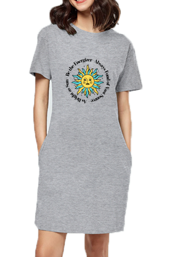 Positive Quote T-shirt Dress - Image 3