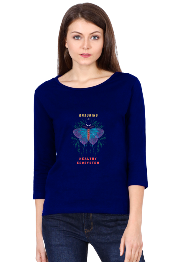 Butterfly 3/4 Sleeve Women T-shirt - Image 2