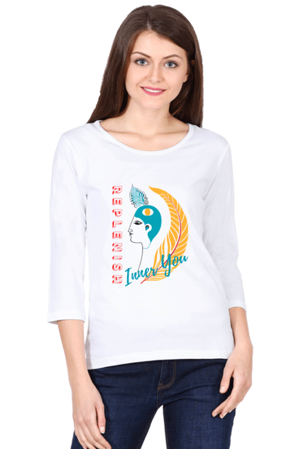 Krishna Devotee 3/4 Sleeve Women T-shirt - Image 2