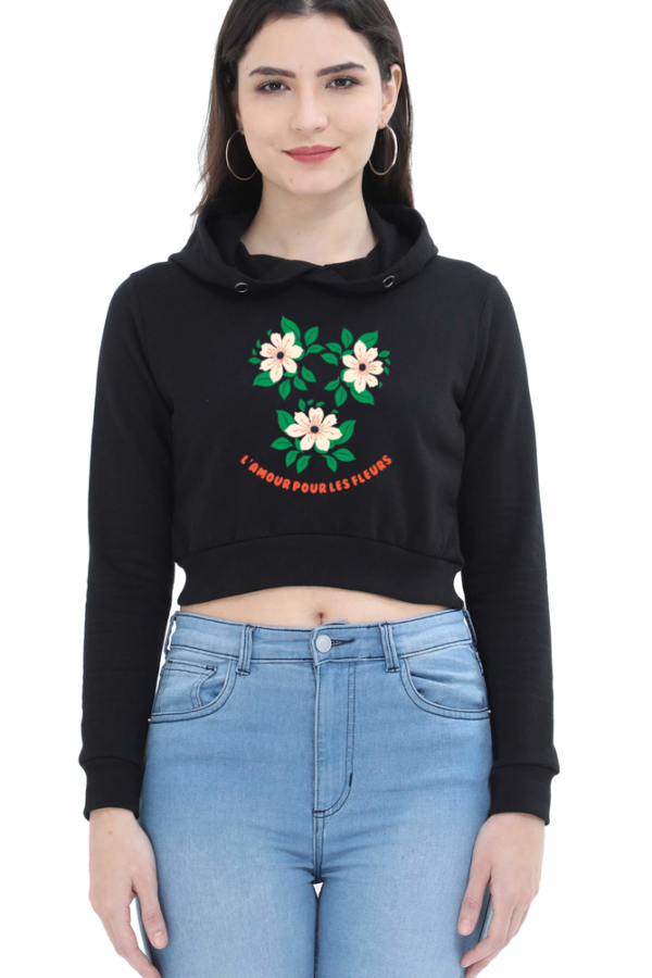 Love Flower Cropped hoodie - Image 4