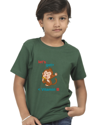 Monkey T-shirt - Bottle Green, 11Yrs