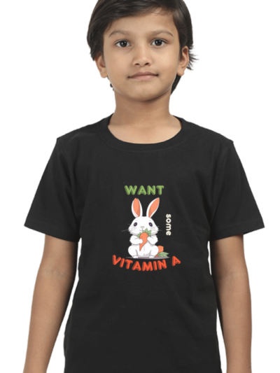 Rabbit T-shirt - Black, 24-35