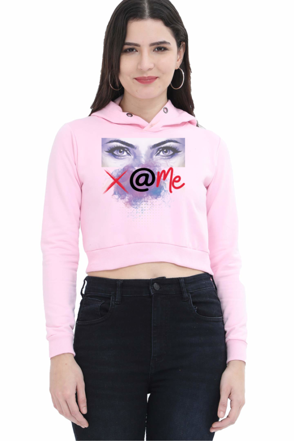 Dare to Stare Women Cropped Hoodie