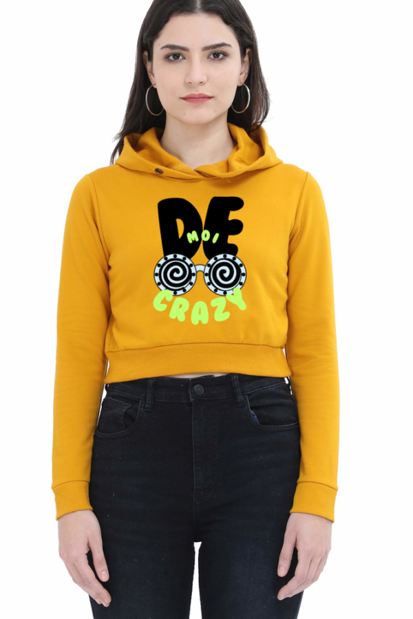 Crazy Politics Women Cropped Hoodie - Image 2