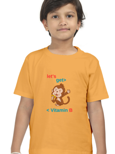 Monkey T-shirt - Golden Yellow, 12-23M