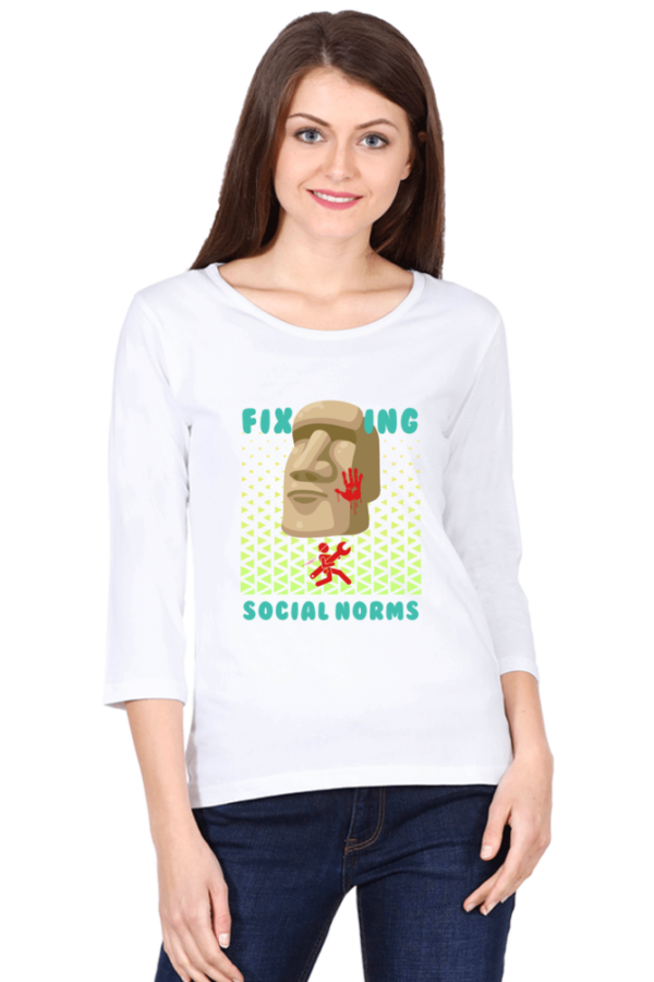 Fix Social Stigma 3/4 Sleeve Women T-shirt - Image 6