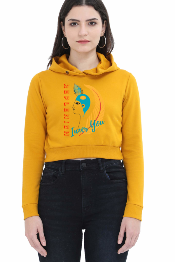 Soul Refresher Women Cropped Hoodie - Image 2