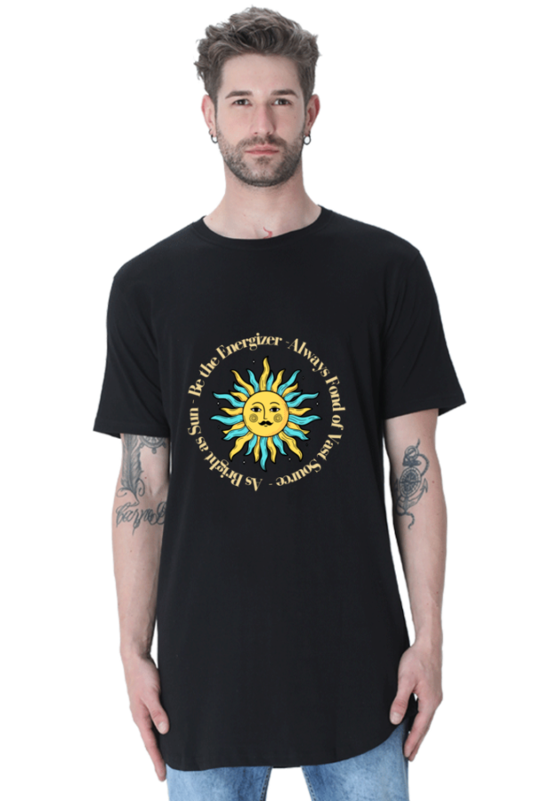 Sun Positive Quote Longline T-shirt