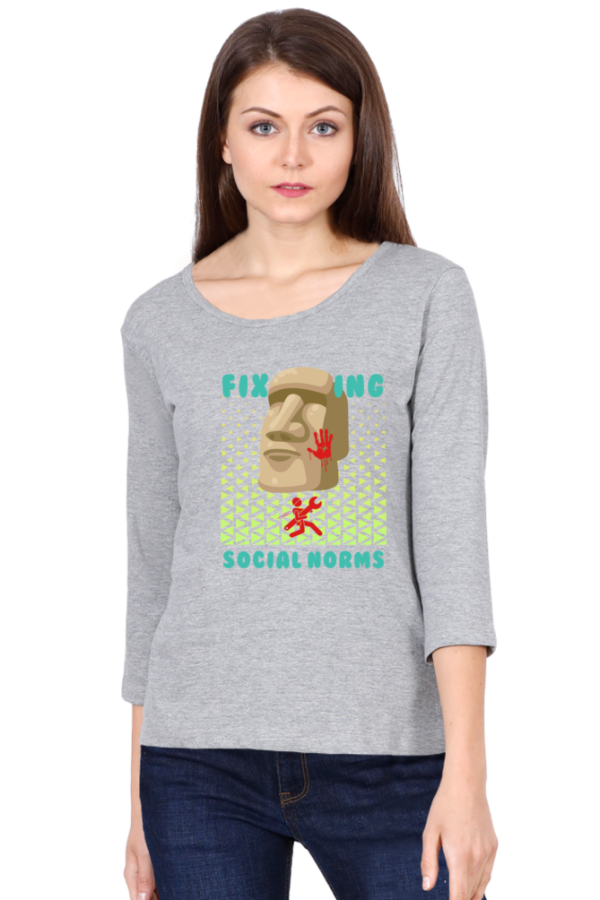 Fix Social Stigma 3/4 Sleeve Women T-shirt - Image 3