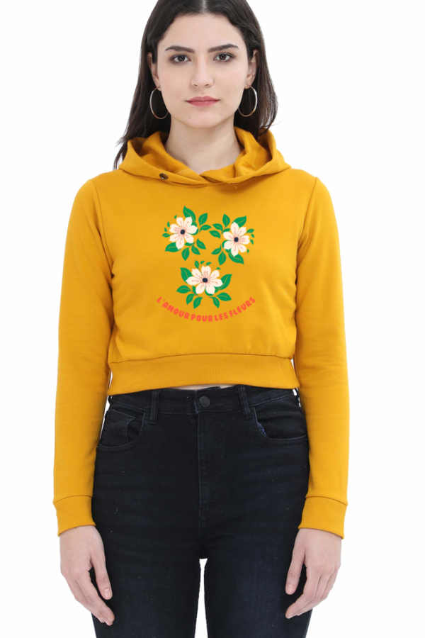 Love Flower Cropped hoodie - Image 2