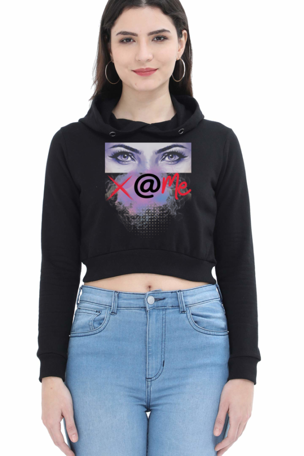 Dare to Stare Women Cropped Hoodie - Image 4