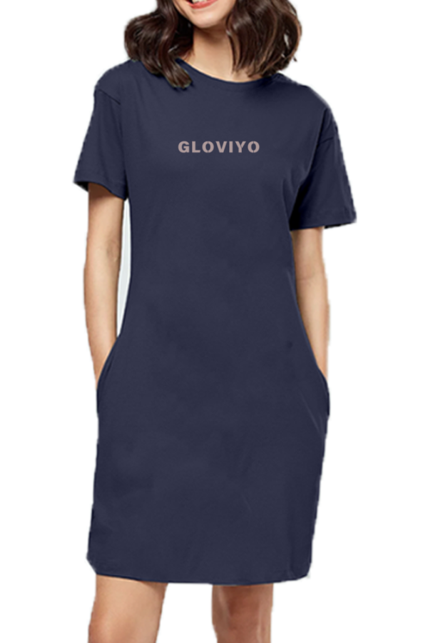 Plain T-shirt Dress - Image 4