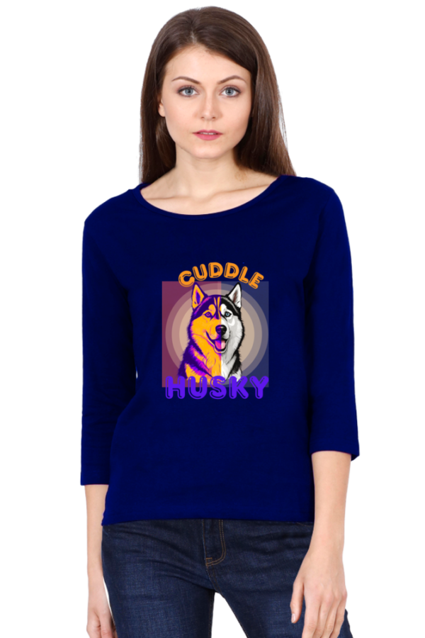 Husky Lover 3/4 Sleeve Women T-shirt - Image 2