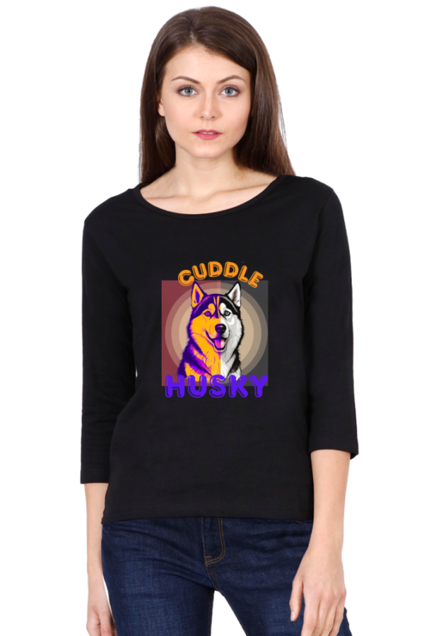 Husky Lover 3/4 Sleeve Women T-shirt - Image 5