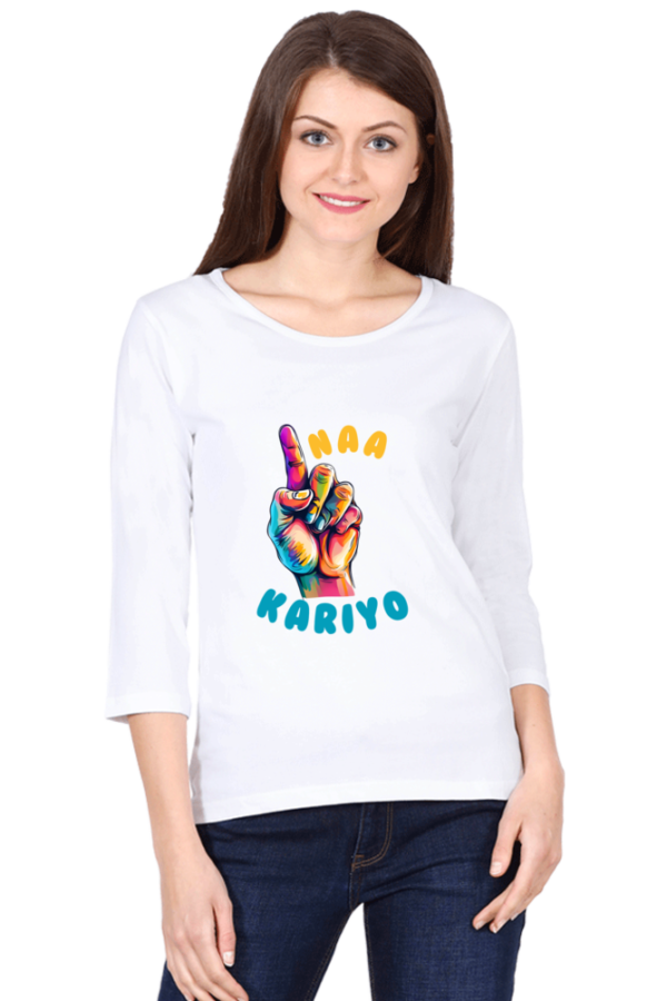 Ungli Naa kariyo 3/4 Sleeve Women T-shirt - Image 6