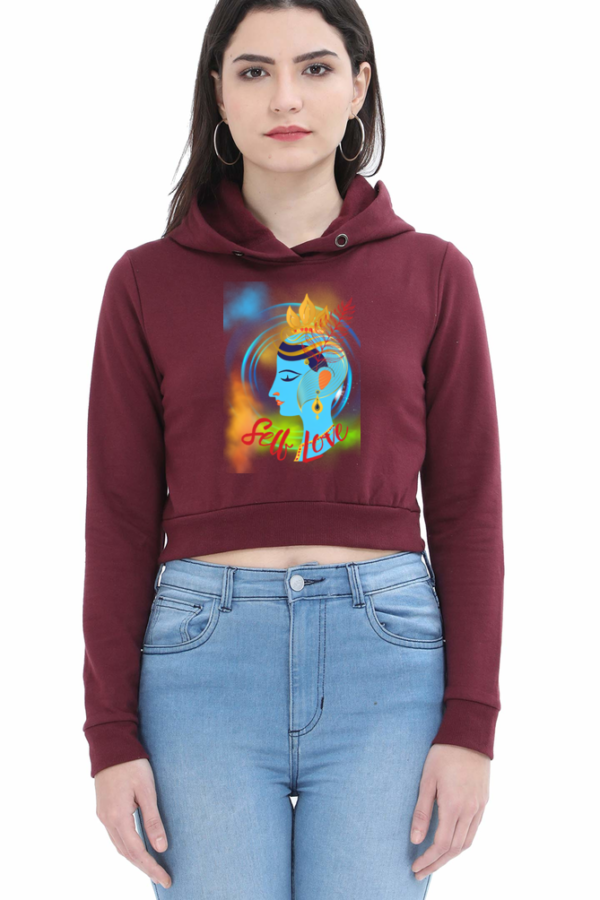 Self Love Women Cropped Hoodie - Image 3