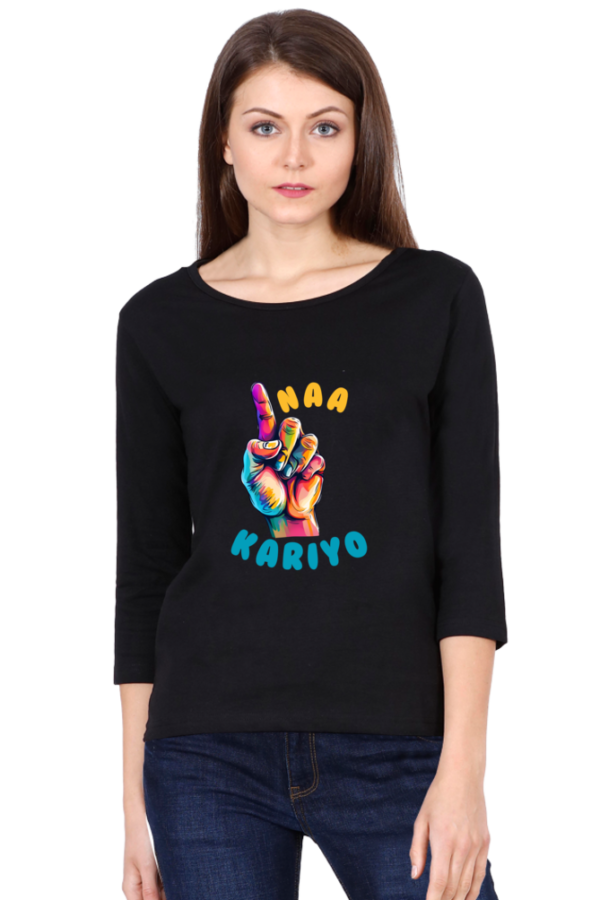 Ungli Naa kariyo 3/4 Sleeve Women T-shirt - Image 5