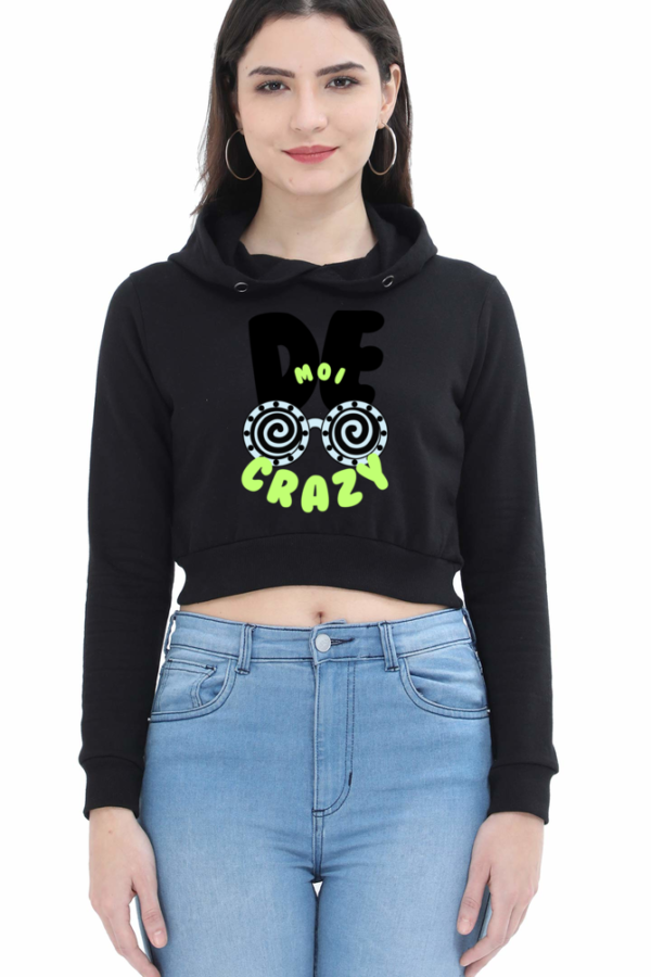 Crazy Politics Women Cropped Hoodie - Image 4