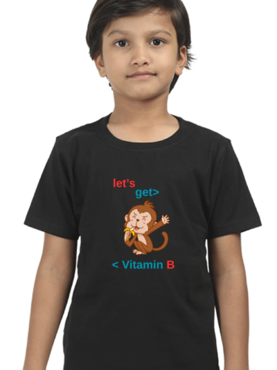 Monkey T-shirt - Black, 11Yrs