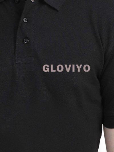 Classic Plain Polo T-shirt - Black, XL