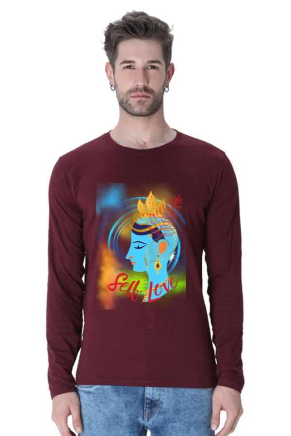 Self Love Full Sleeve T-shirt_Maroon