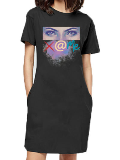 Dont look at me_tshirt dress_black