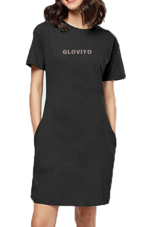 Plain T-shirt Dress - Image 5