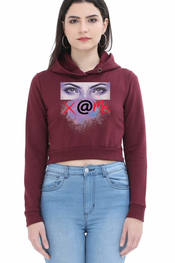 Dare to Stare Women Cropped Hoodie - Image 3