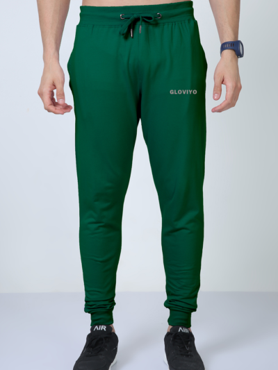 Plain Joggers - Bottle Green, XL