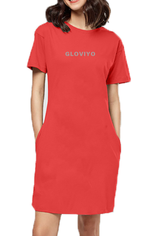 Plain T-shirt Dress - Image 2