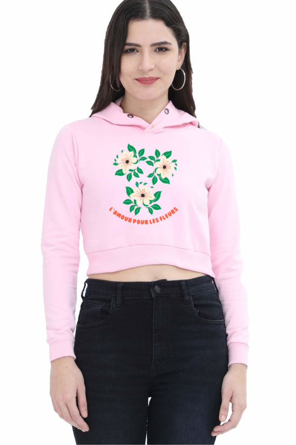 Love Flower Cropped hoodie