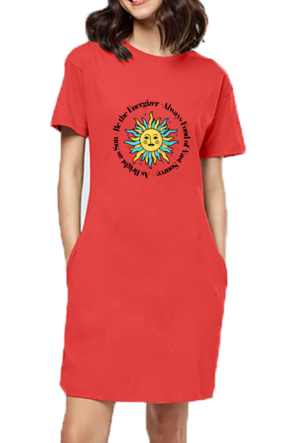 Positive Quote T-shirt Dress - Image 2