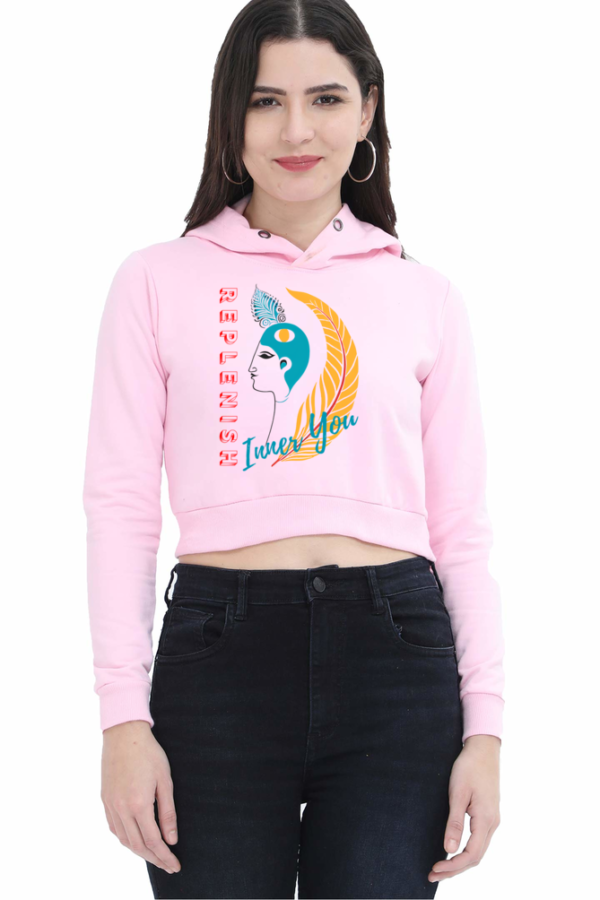 Soul Refresher Women Cropped Hoodie