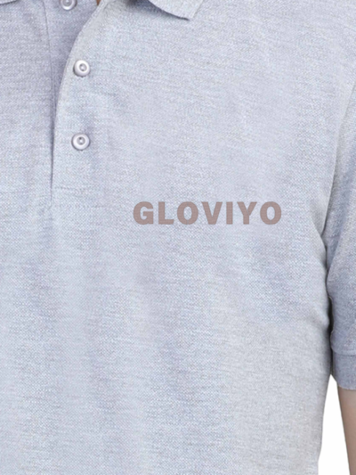 Classic Plain Polo T-shirt - Grey Melange, L