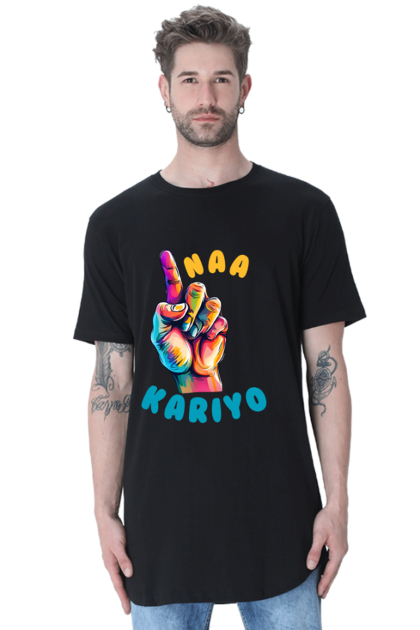 Oongli Naa kariyo Longline T-shirt