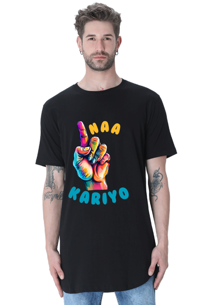 Oongli Naa kariyo Longline T-shirt