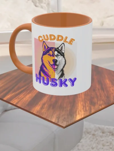 Color Mug_cuddle husky