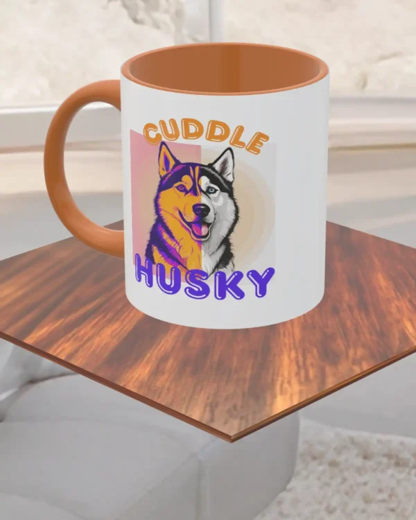 Color Mug_cuddle husky